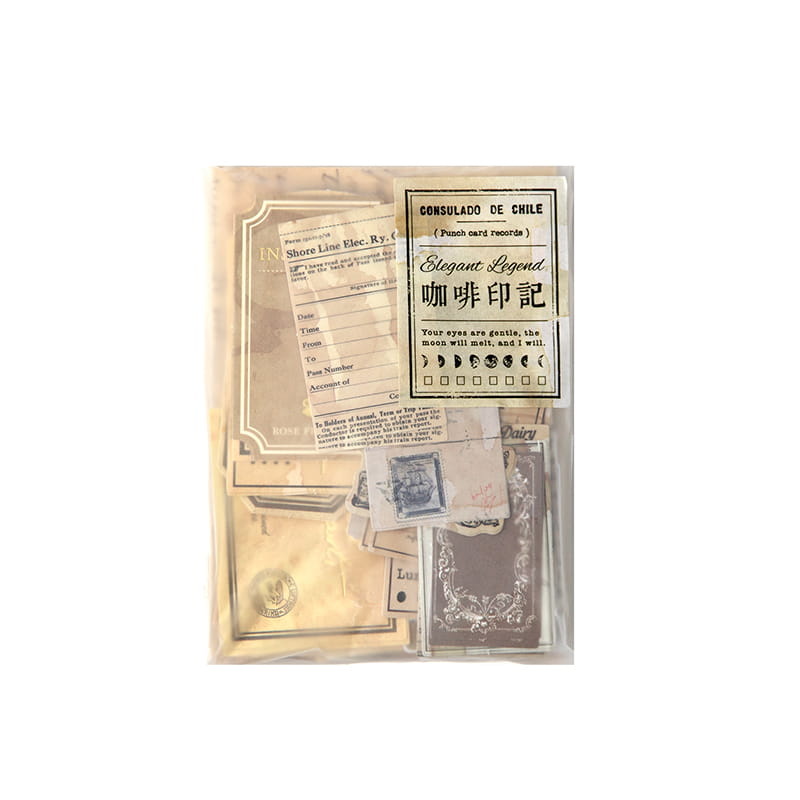 100 PCS Vintage Scrapbooking Material Pack