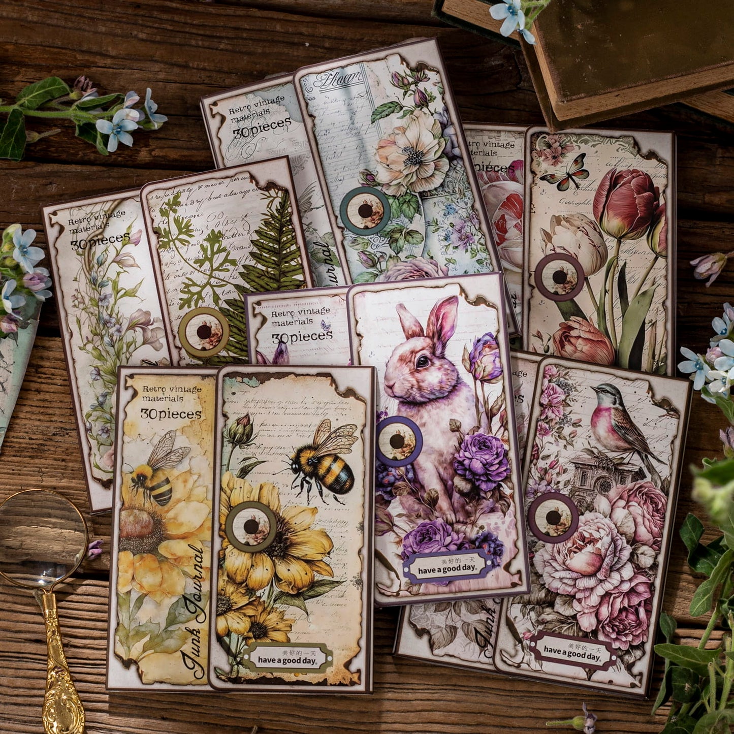 Lost Garden Junk Journal Material Paper