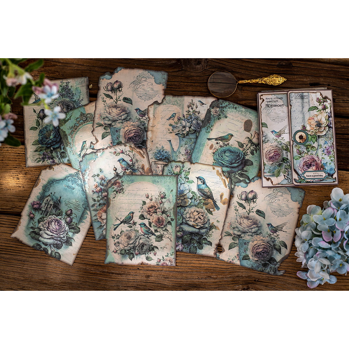 Lost Garden Junk Journal Material Paper