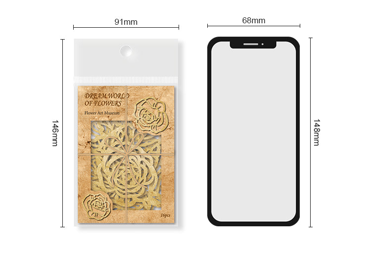 Flower Art Museum Hollow Out Decor Paper