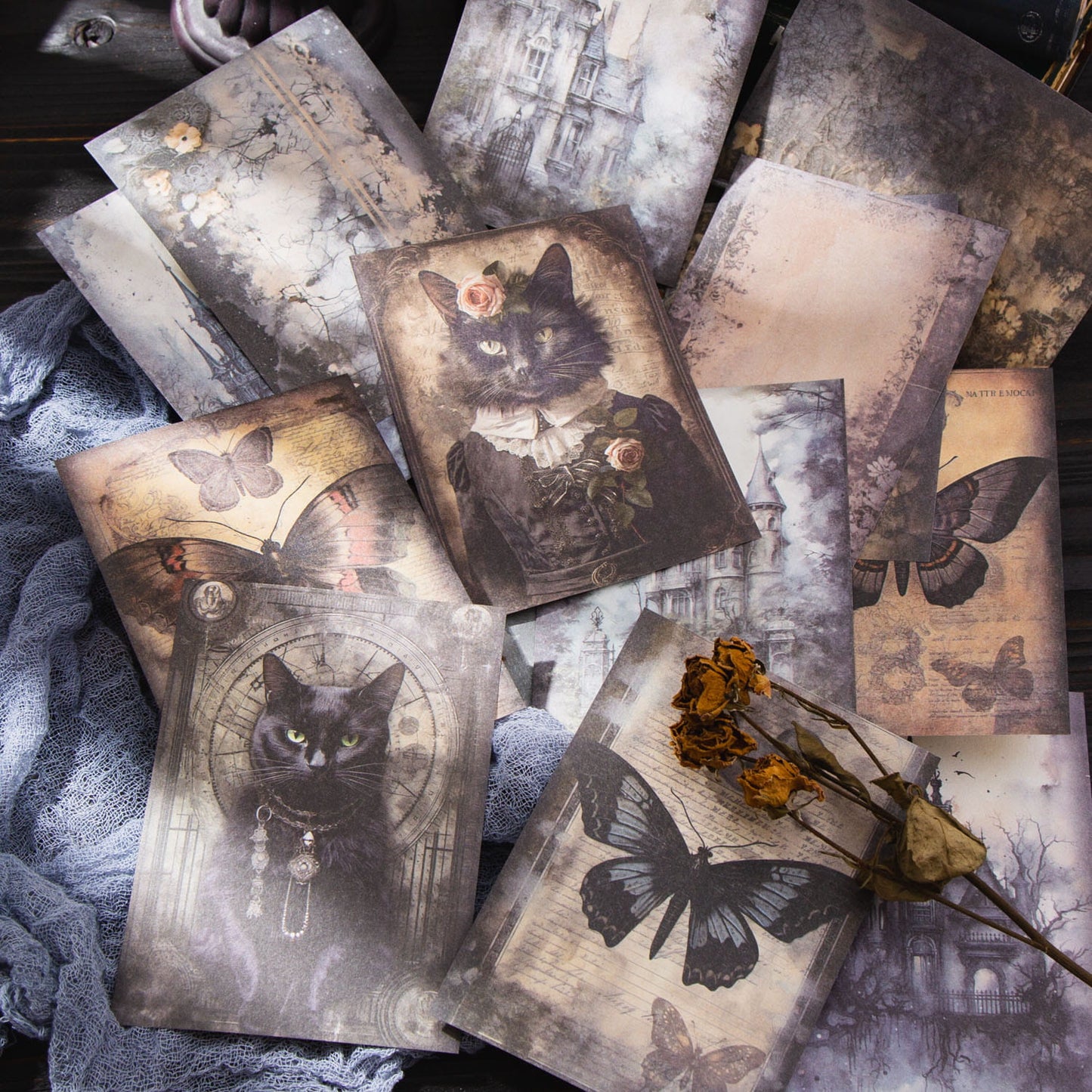 Gothic Fancy Junk Journal Material Paper