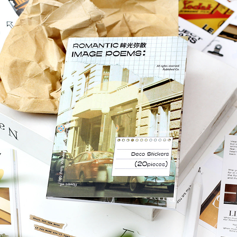 Romantic Image Poems Stickers Precut Book