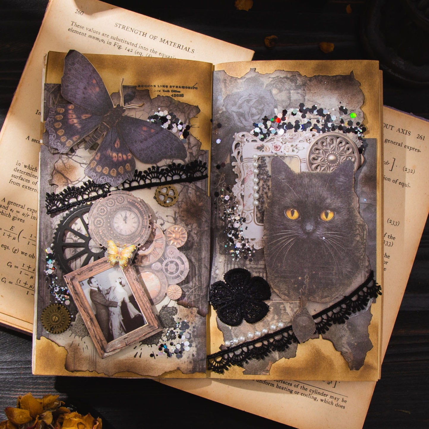 Gothic Fancy Junk Journal Material Paper