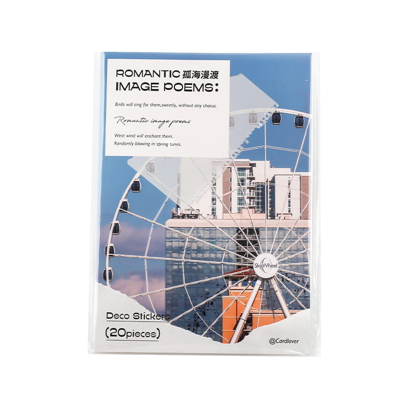 Romantic Image Poems Stickers Precut Book