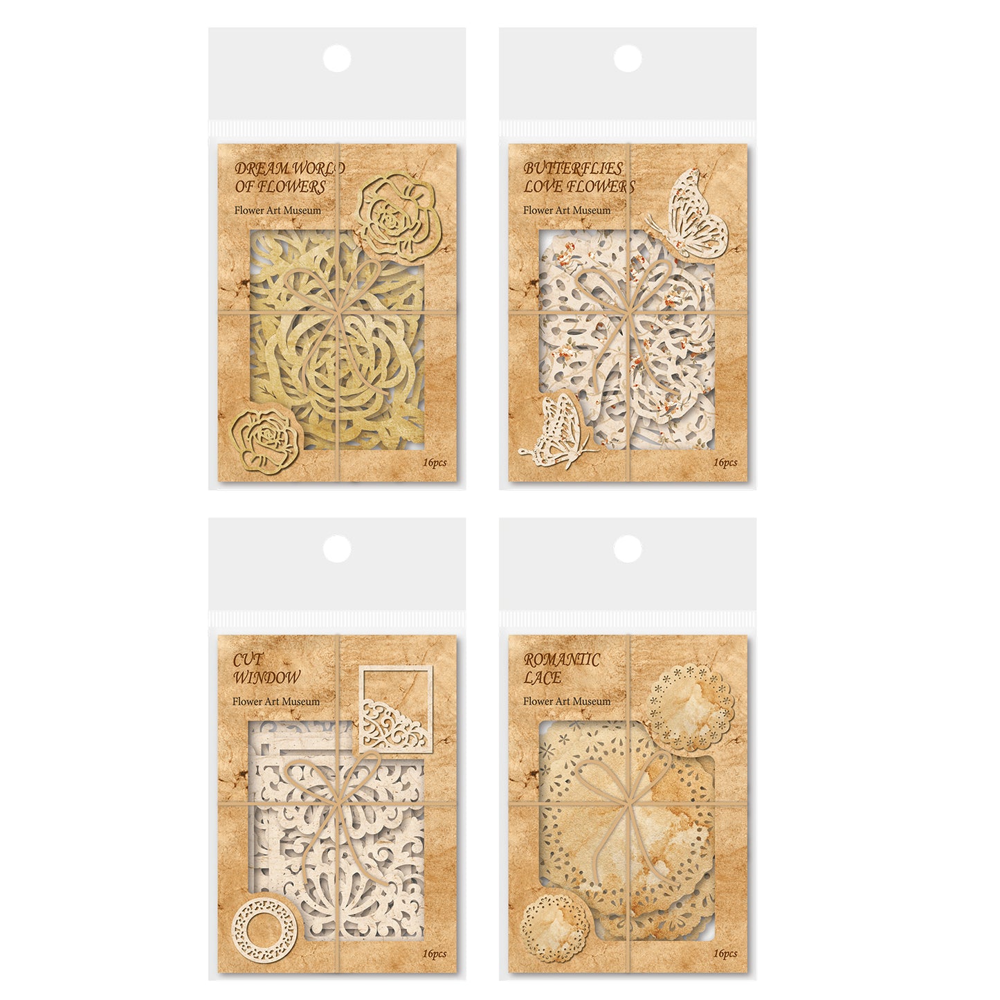 Flower Art Museum Hollow Out Decor Paper