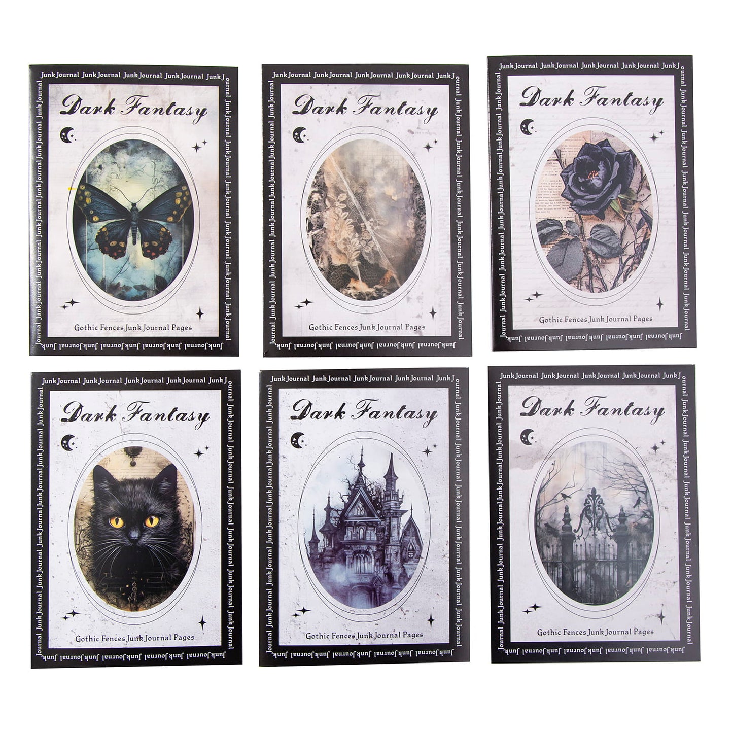 Gothic Fancy Junk Journal Material Paper