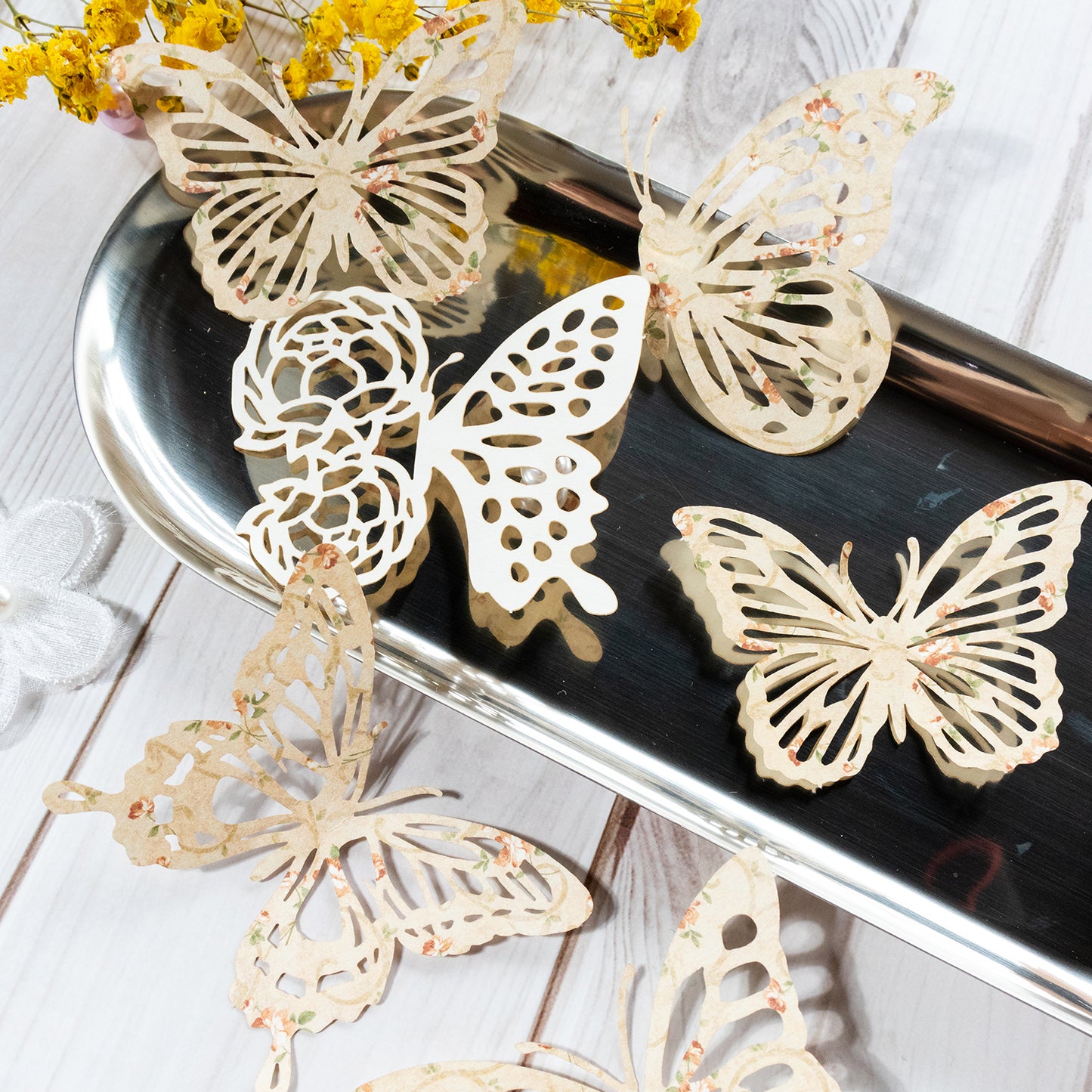 Flower Art Museum Hollow Out Decor Paper