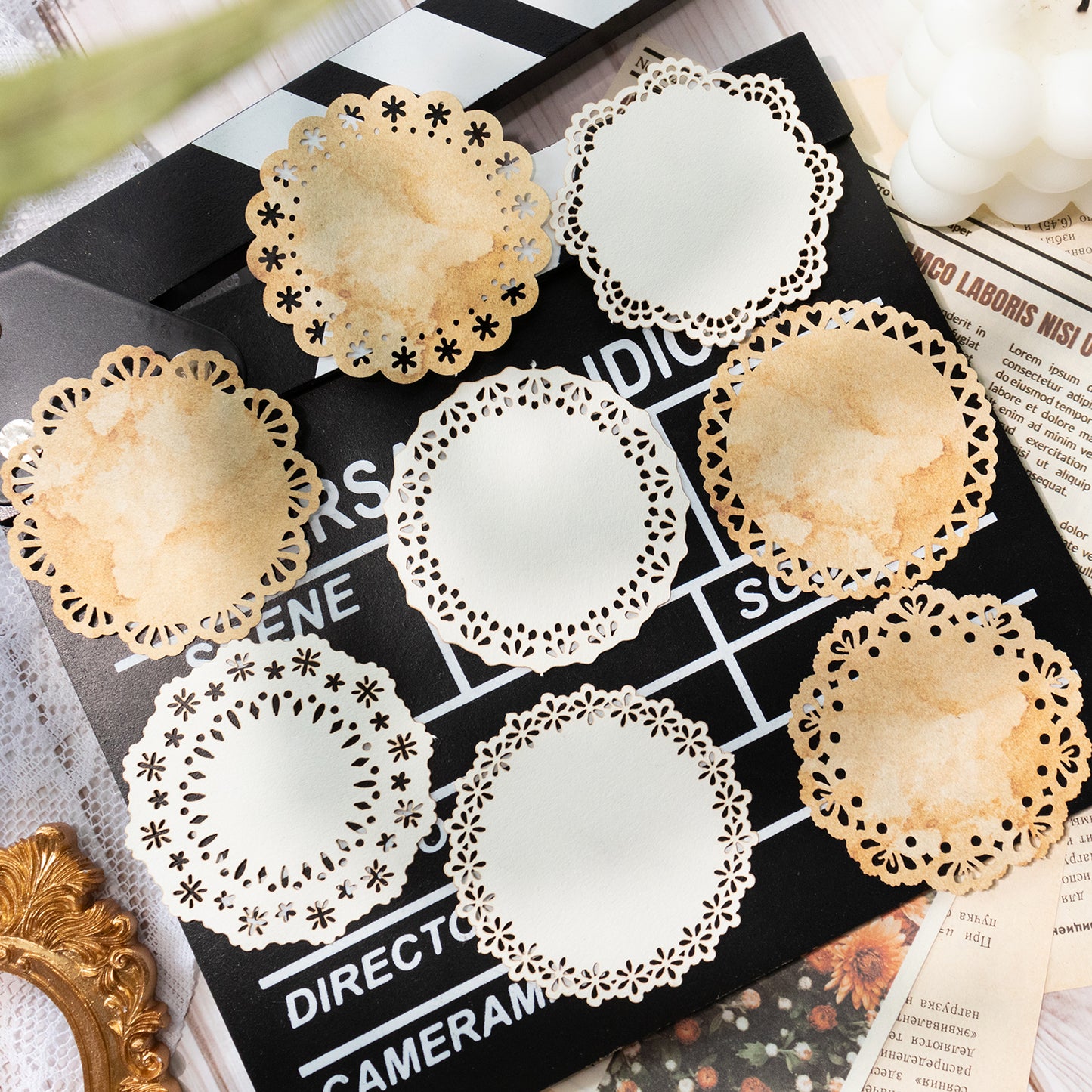 Flower Art Museum Hollow Out Decor Paper
