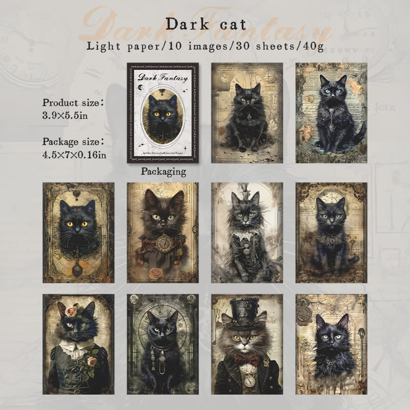 Gothic Fancy Junk Journal Material Paper