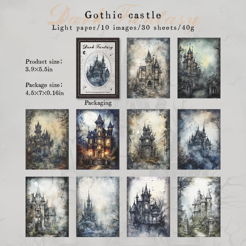 Gothic Fancy Junk Journal Material Paper