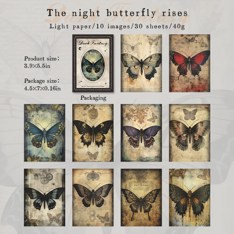 Gothic Fancy Junk Journal Material Paper