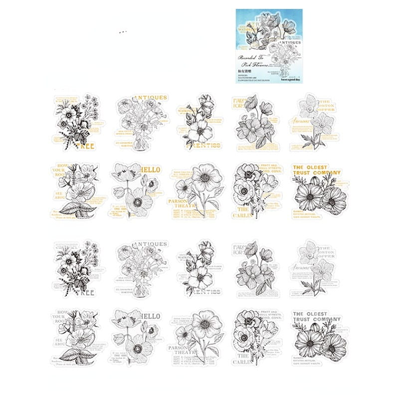 Picking Up Flowers Sticker Pack