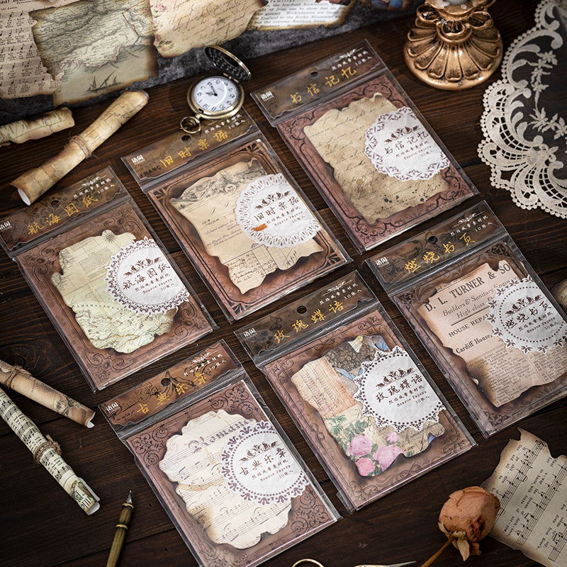 30 PCS Flame Remnant Material Paper