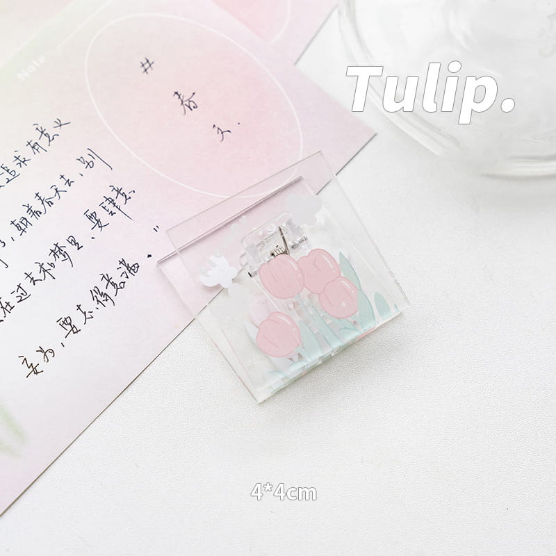 Acrylic Tulip Paper Clip-4 PCS