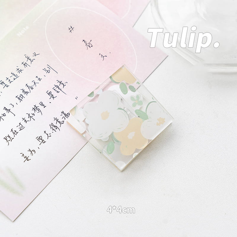 Acrylic Tulip Paper Clip-4 PCS