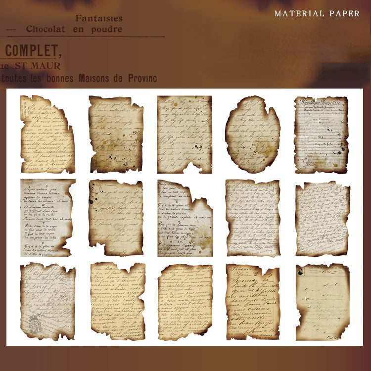 30 PCS Flame Remnant Material Paper