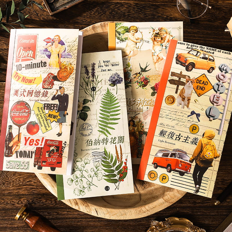 20 Pages Precut Vintage Stickers Book – Supapers