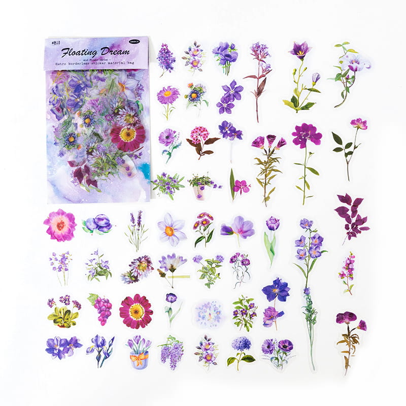 100 PCS Floral Meeting Stickers