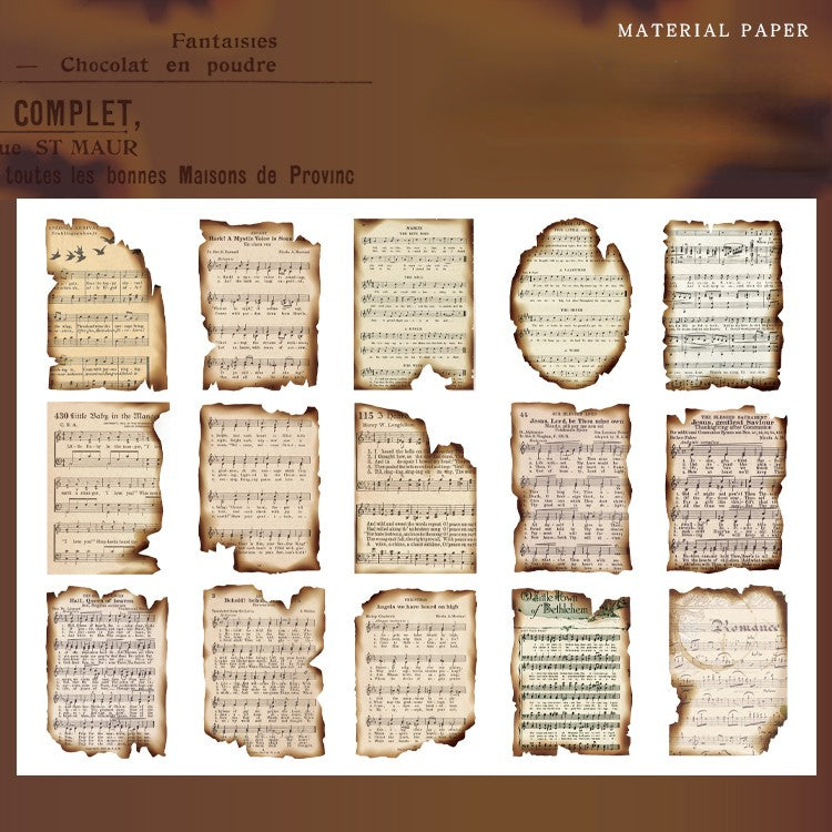 30 PCS Flame Remnant Material Paper