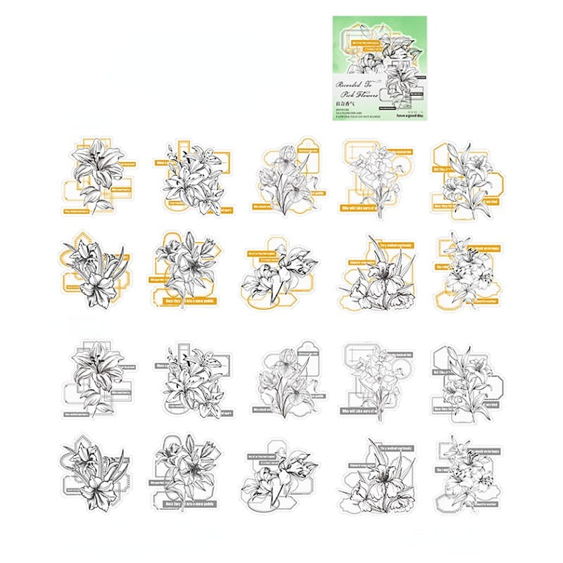 Picking Up Flowers Sticker Pack
