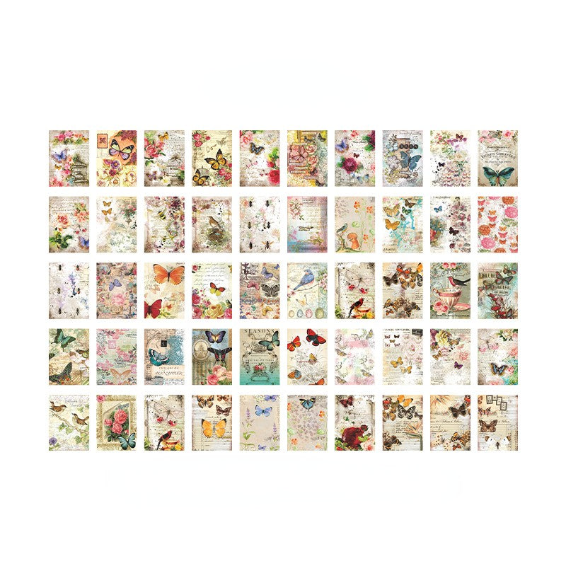 100 PCS Floral Letter Decor Paper