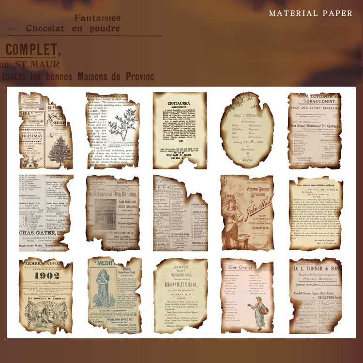 30 PCS Flame Remnant Material Paper