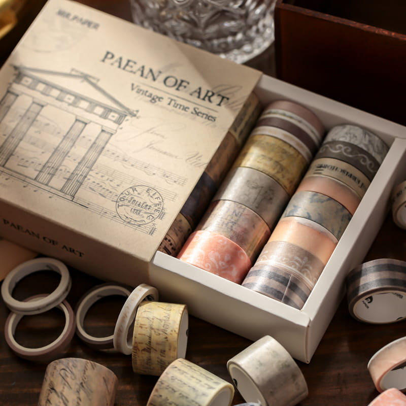 Vintage Time 20 Rolls Washi Tape Set