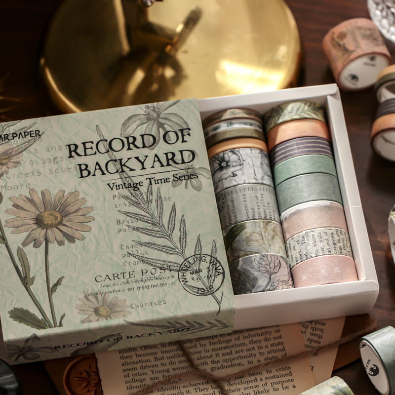 Vintage Time 20 Rolls Washi Tape Set
