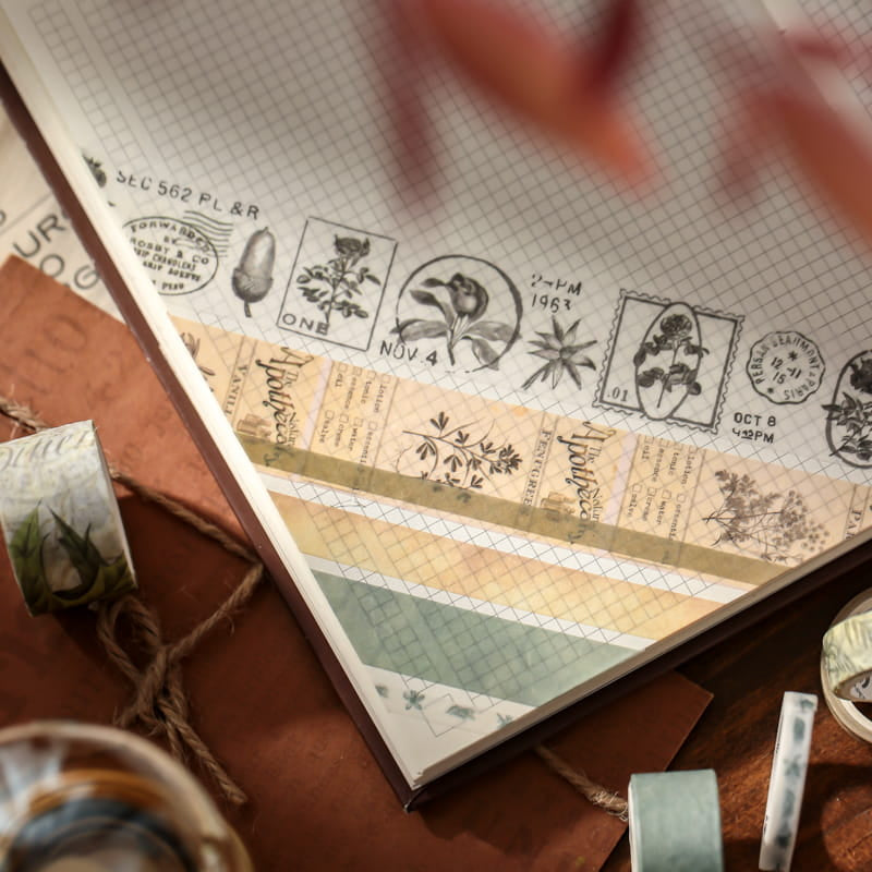 Vintage Time 20 Rolls Washi Tape Set