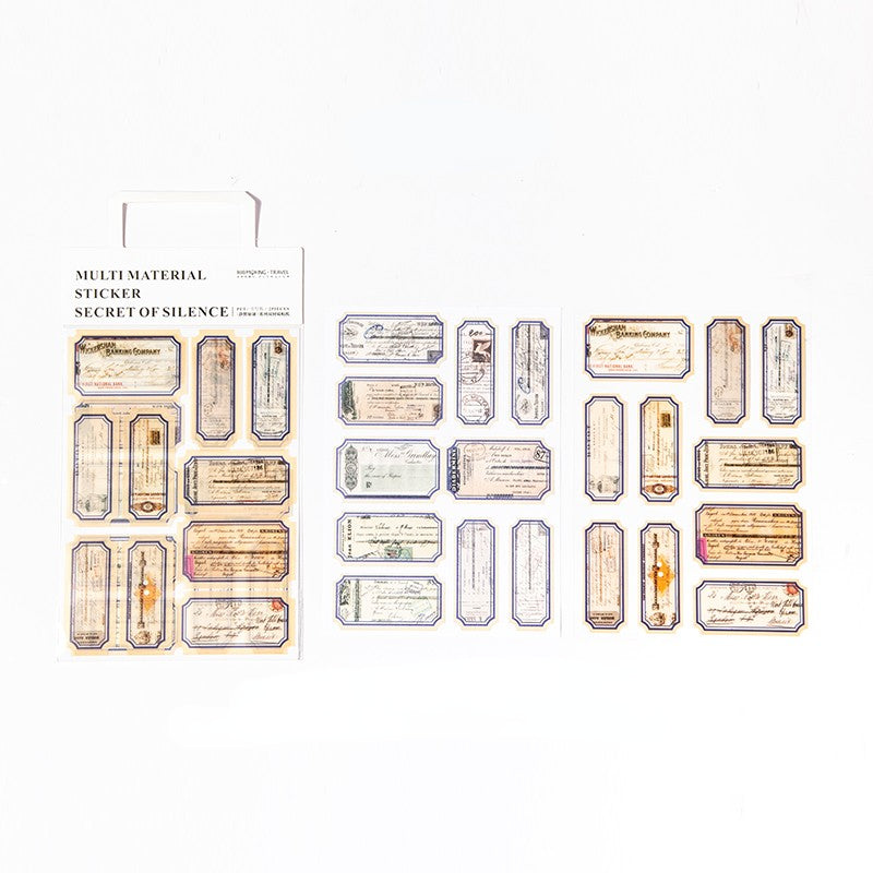 2 Sheets Secret Of Silence Sticker
