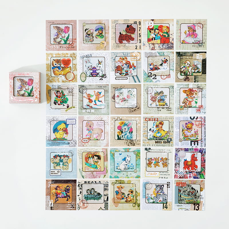 60 PCS Time Album Mini Decor Stickers Book