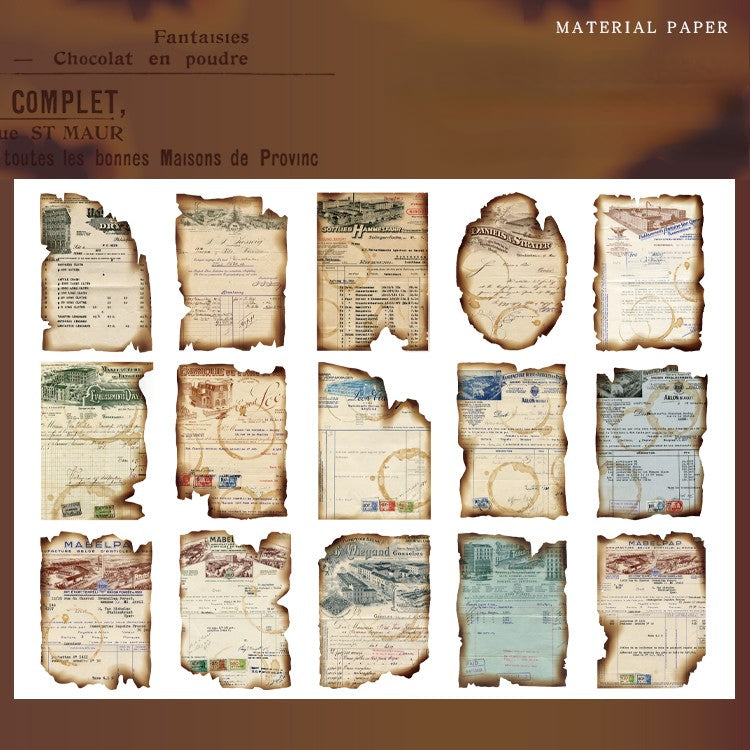 30 PCS Flame Remnant Material Paper