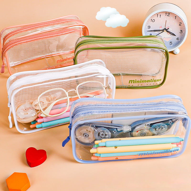 Transparent Pencil Case with Zipper