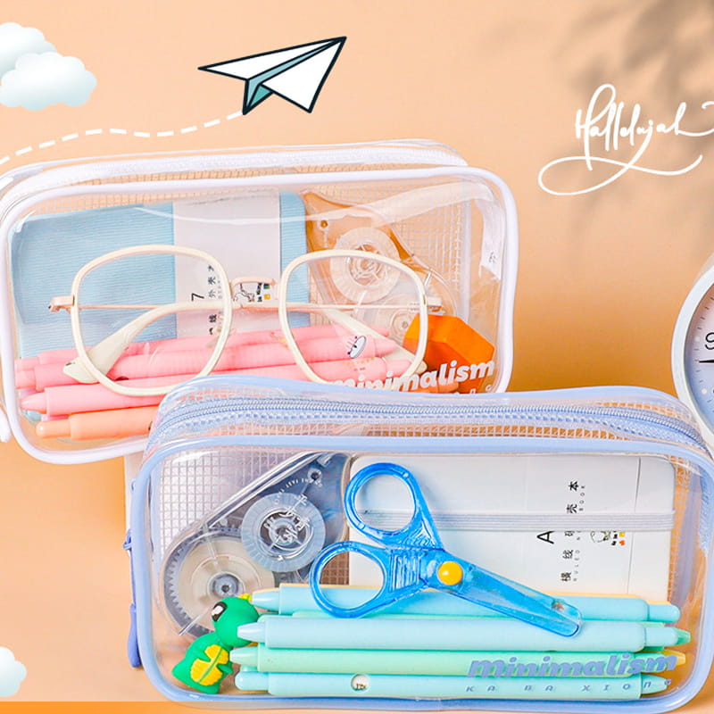 Transparent Pencil Case with Zipper