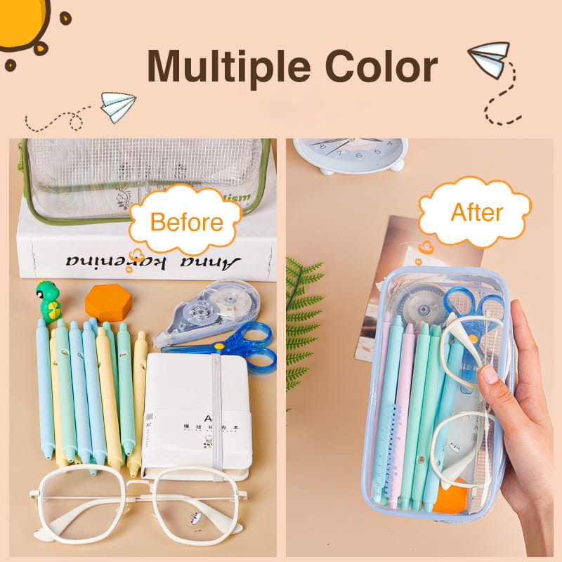 Transparent Pencil Case with Zipper