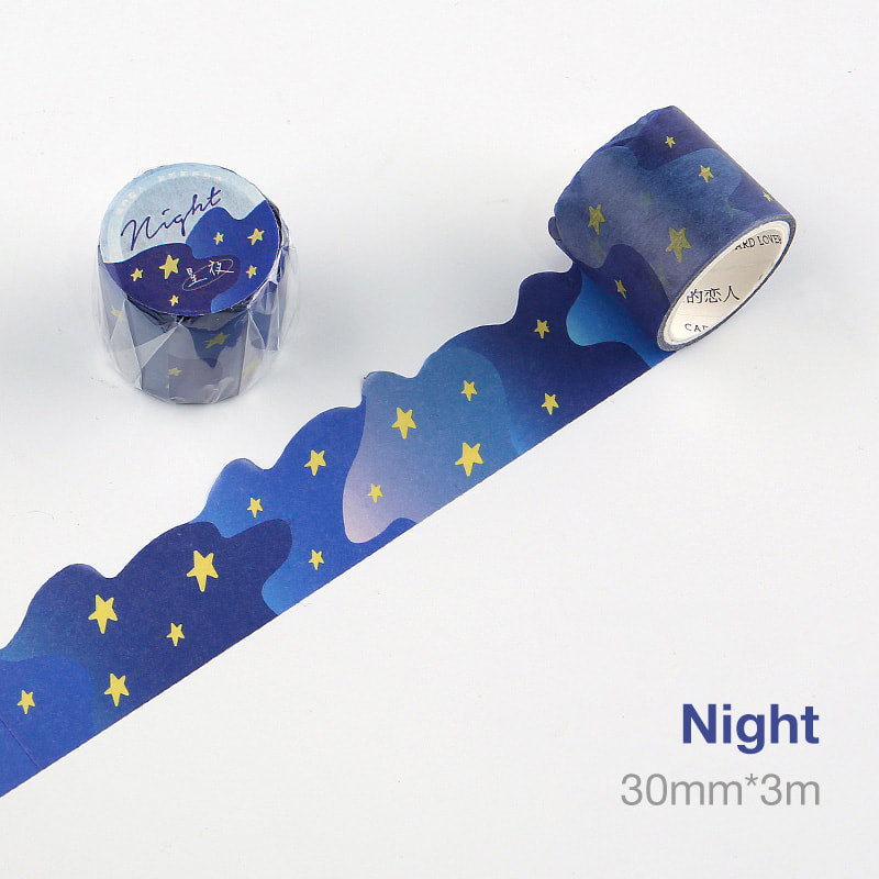 Cloud And Flower Special-Shaped Washi Tape
