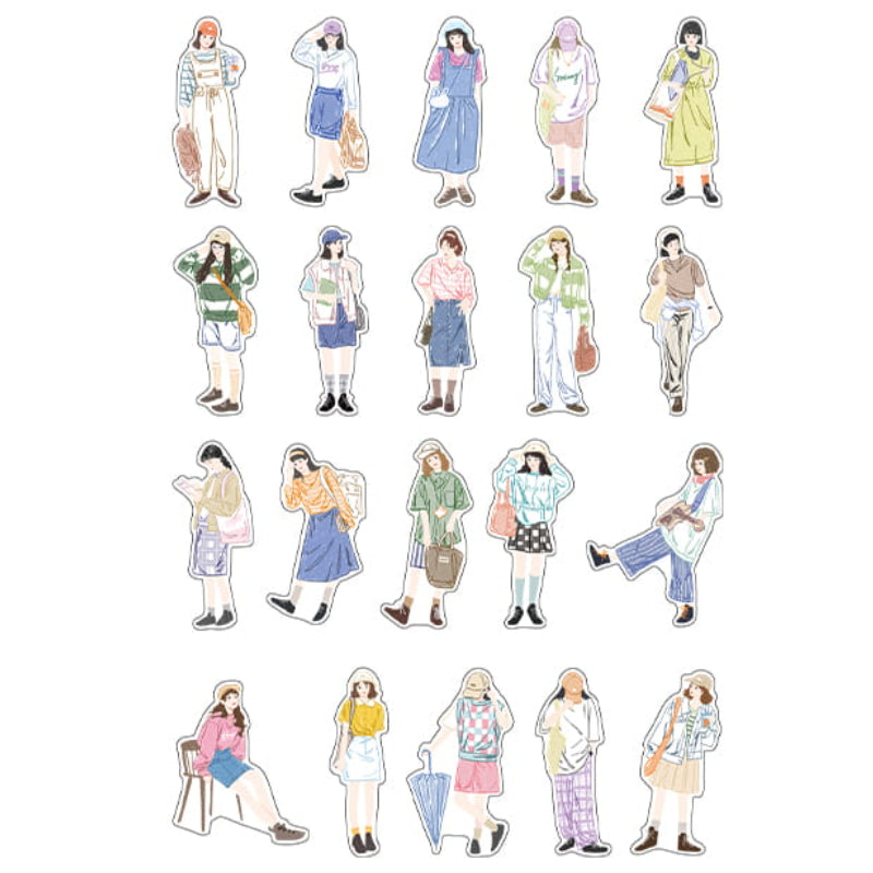 40 PCS Fashion Girls Decor Stickers