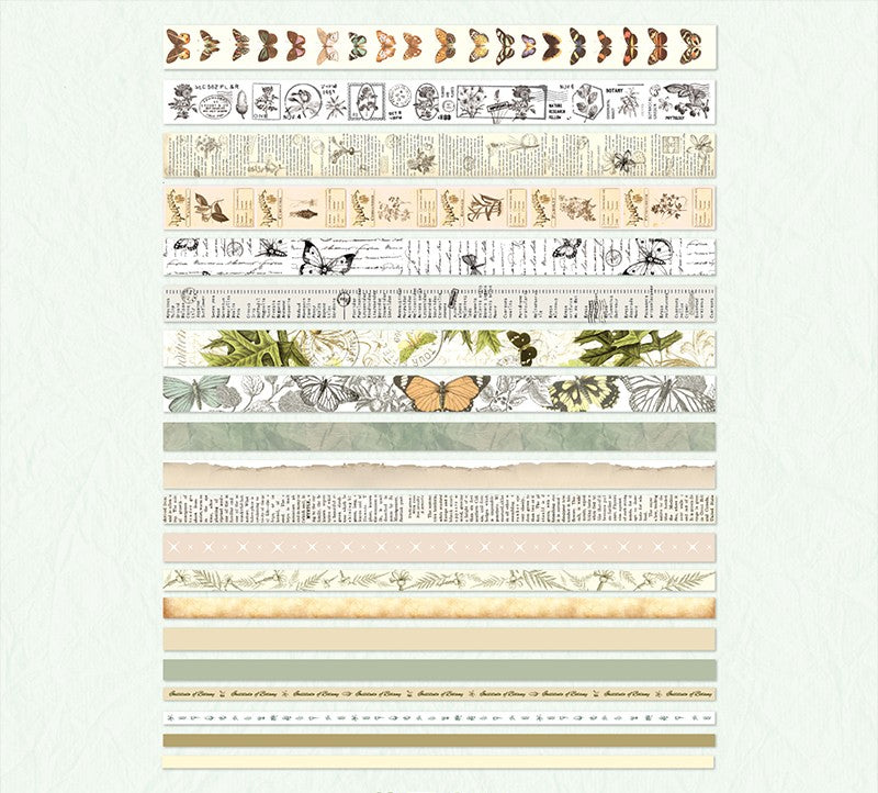 Vintage Time 20 Rolls Washi Tape Set