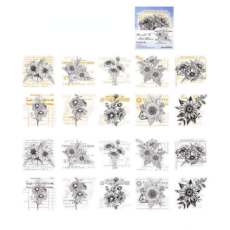 Picking Up Flowers Sticker Pack