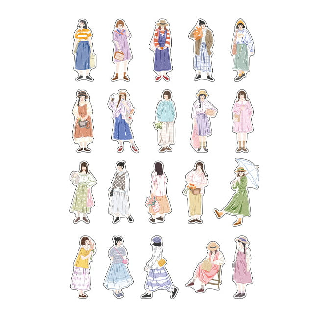 40 PCS Fashion Girls Decor Stickers