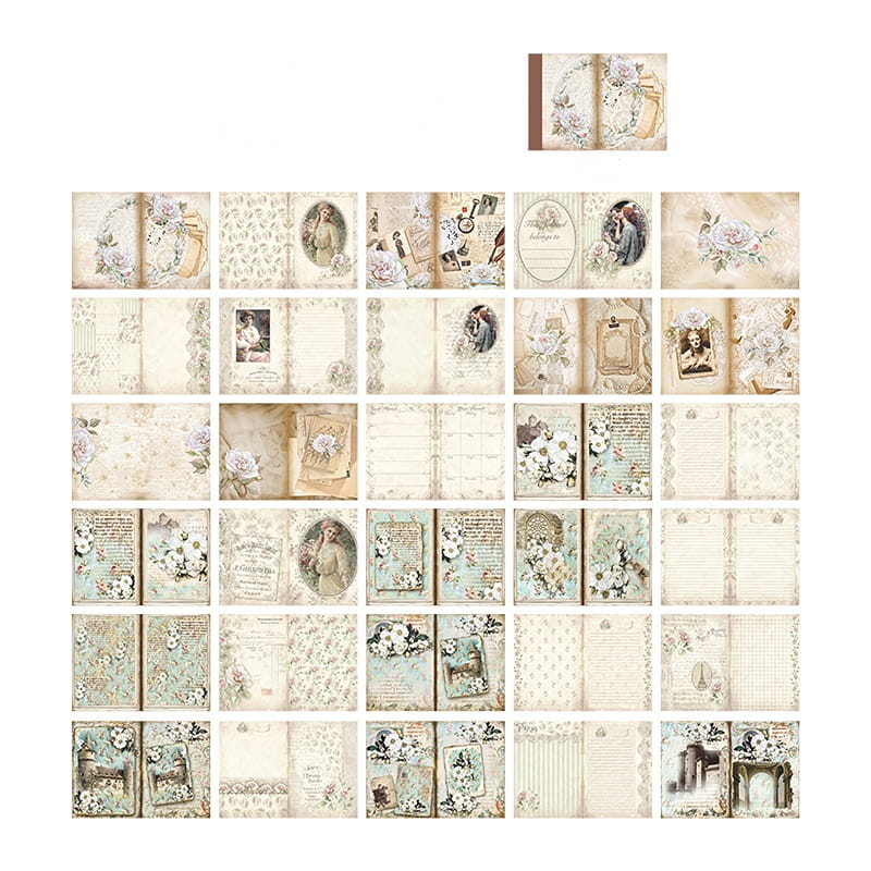 Moore Manor Big Size Vintage Scrapbooking Paper