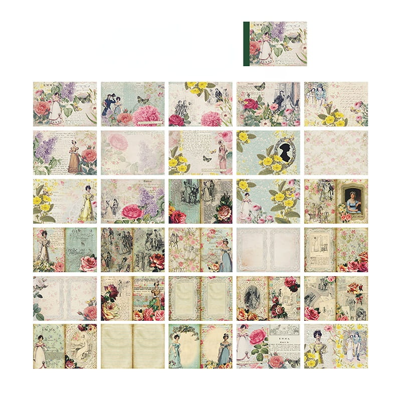 Moore Manor Big Size Vintage Scrapbooking Paper