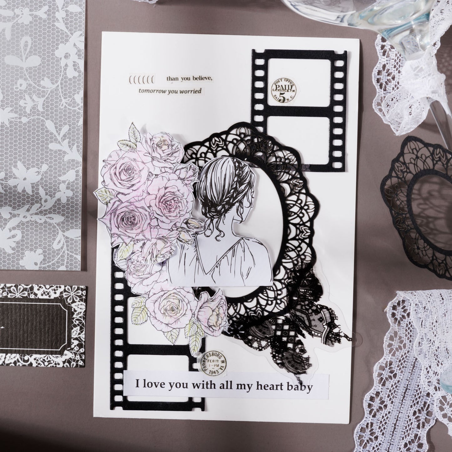 100PCS Night Lace Material Pack
