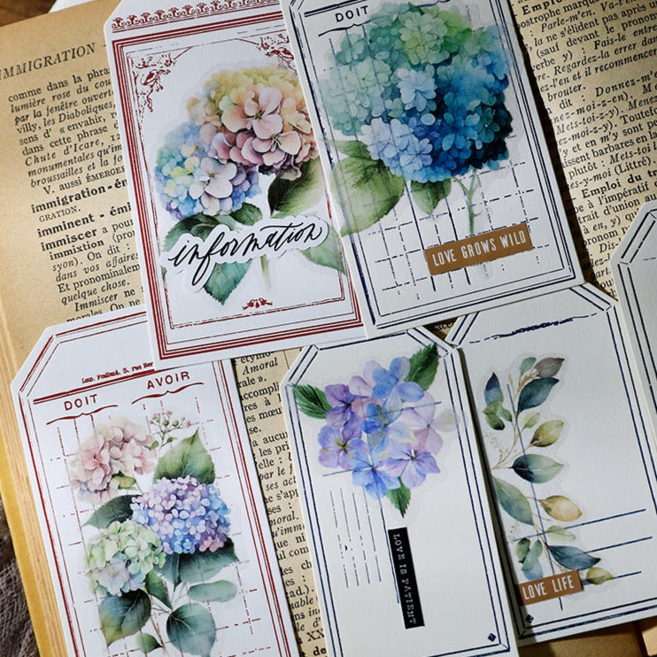 Bouquet Bliss: Hydrangea-themed Stickers