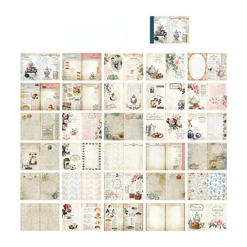 Moore Manor Big Size Vintage Scrapbooking Paper