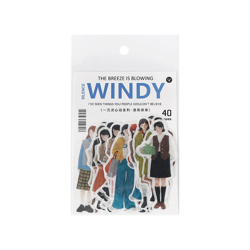 Silence Windy Girl Sticker Pack
