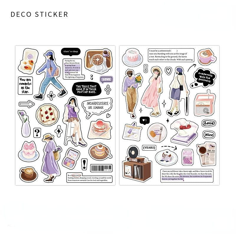 8 Sheets Love Yourself Decor Sticker
