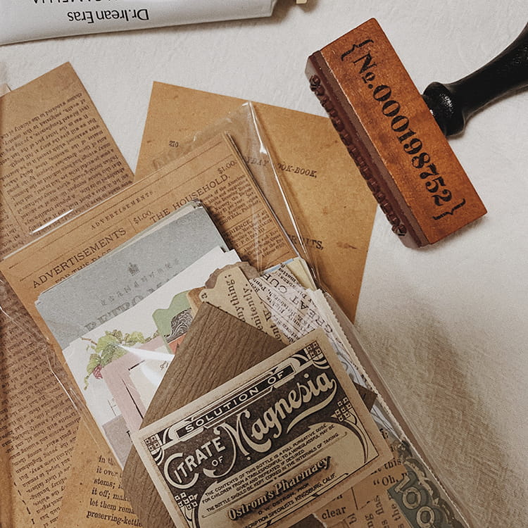 Vintage Mystery Junk Journal Pack - Paper & Sticker Materials