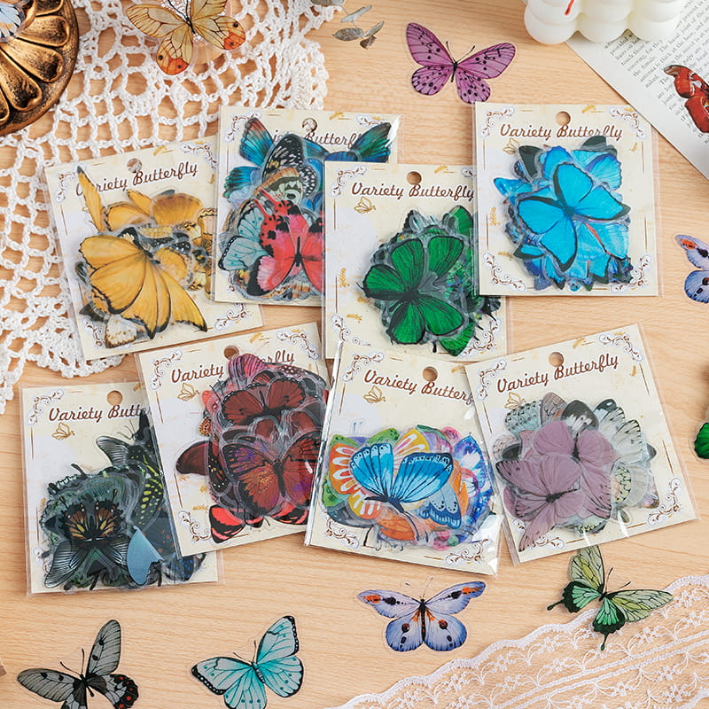 40 PCS Variety Butterfly PVC Sticker Pack