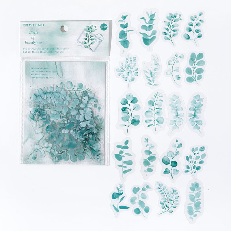 40 PCS Leaves Stickers Pack